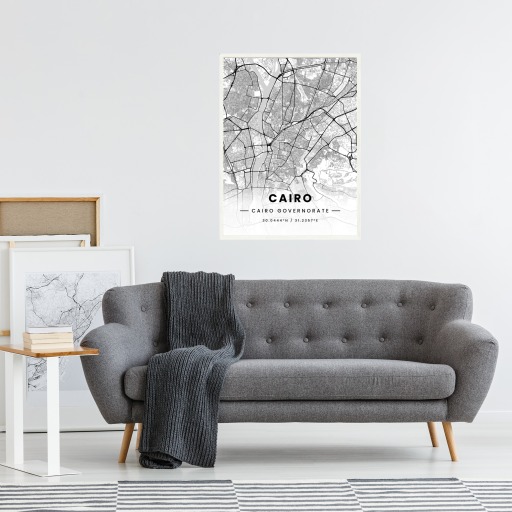 Cairo in Light Poster - Street Map 5