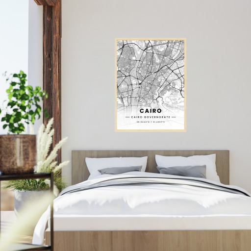 Cairo in Light Poster - Street Map 6