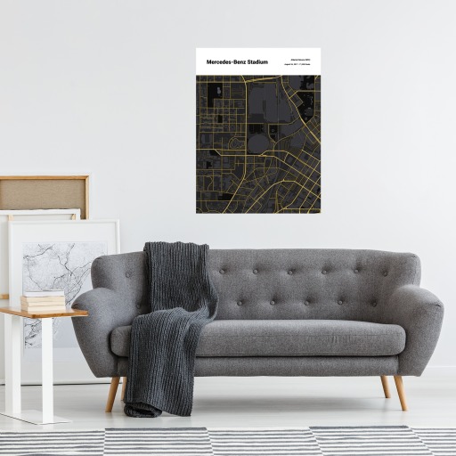 Atlanta Falcons Stadium Poster - Street Map 3