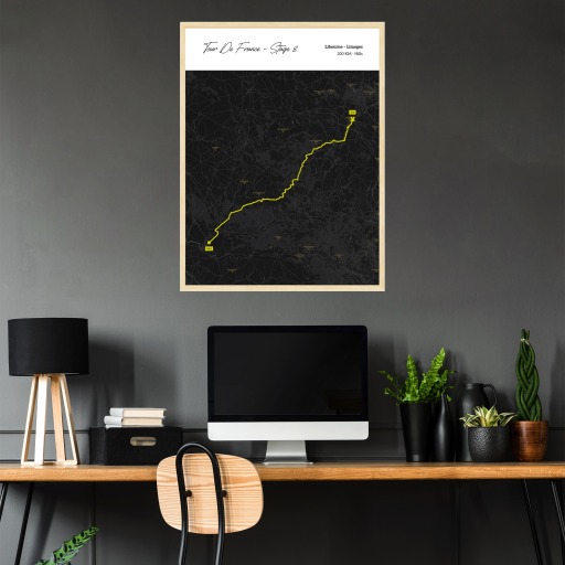 2023 Tour de France Stage 8 Poster - Route Map 3