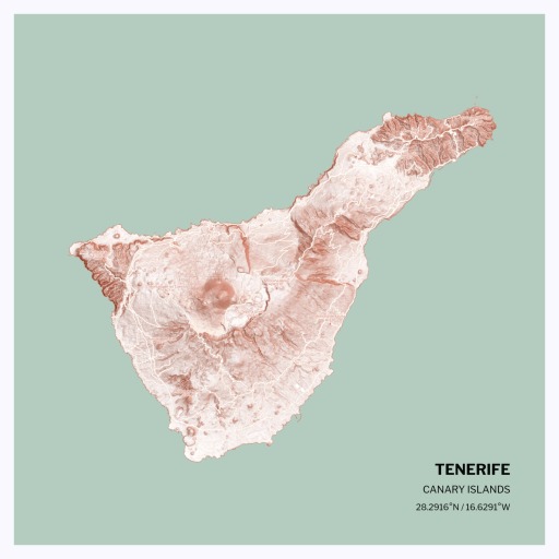 Island of Tenerife Poster - Street Map 1