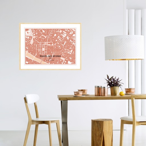 Piazza Del Duomo Poster - Streep Map 3