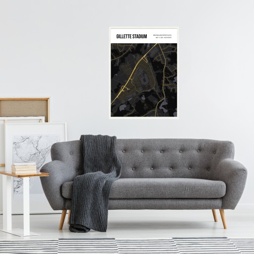 New England Patriots Stadium Poster - Street Map 6