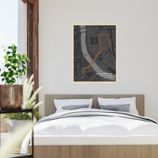 Nashville Street Circuit Poster - Track Map 5