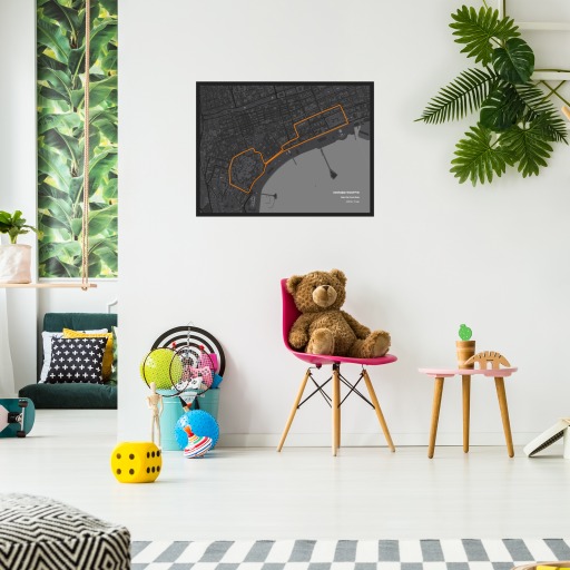 Azerbaijan Grand Prix Poster - Track Map 2