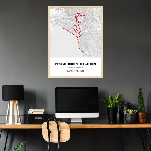 2023 Melbourne Marathon Poster - Route Map 4