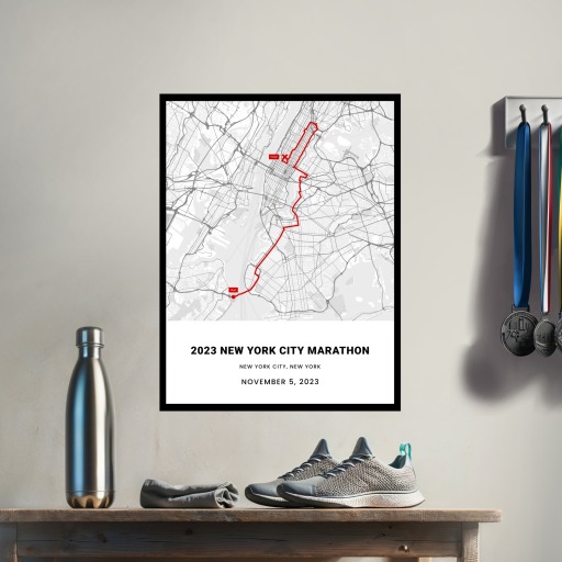 2023 New York City Marathon Poster - Route Map 3