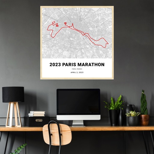 2023 Paris Marathon Poster - Route Map 4