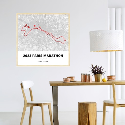 2023 Paris Marathon Poster - Route Map 5
