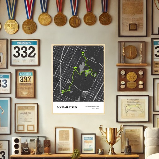 My Daily Run Poster - Route Map 2