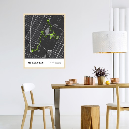 My Daily Run Poster - Route Map 5