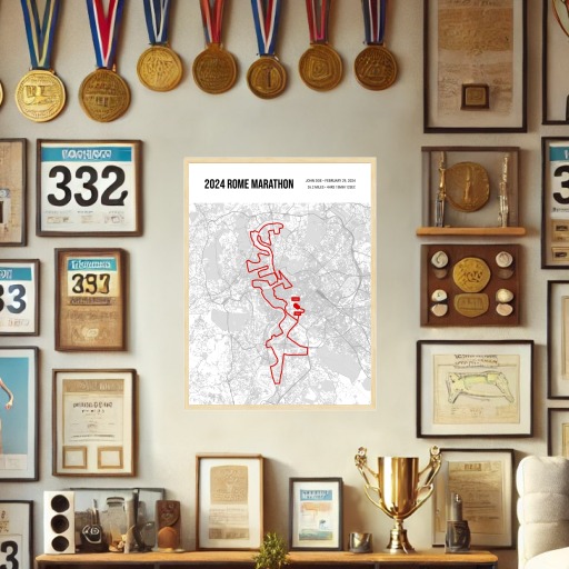 2024 Rome Marathon Poster - Route Map 2