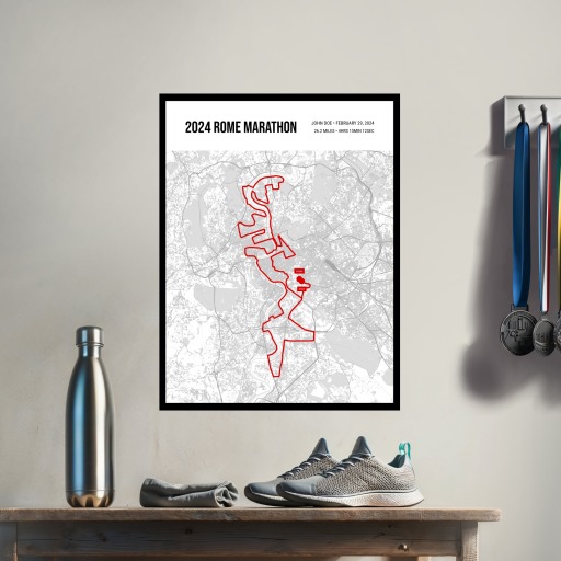 2024 Rome Marathon Poster - Route Map 3