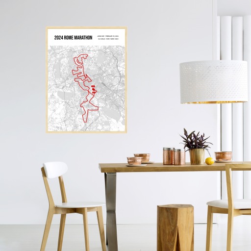 2024 Rome Marathon Poster - Route Map 5