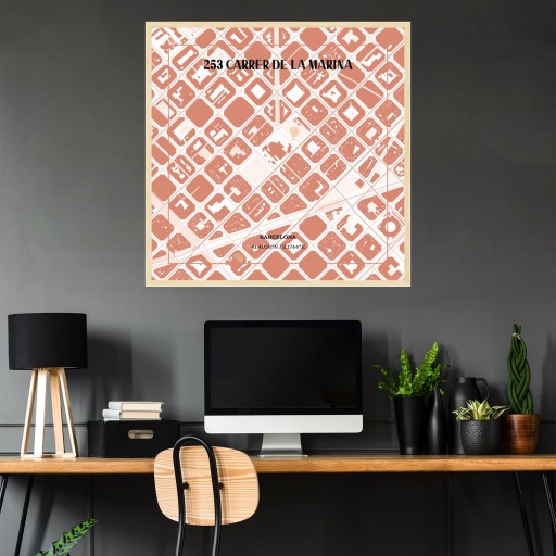 La Sagrada Familia Poster - Street Map 3