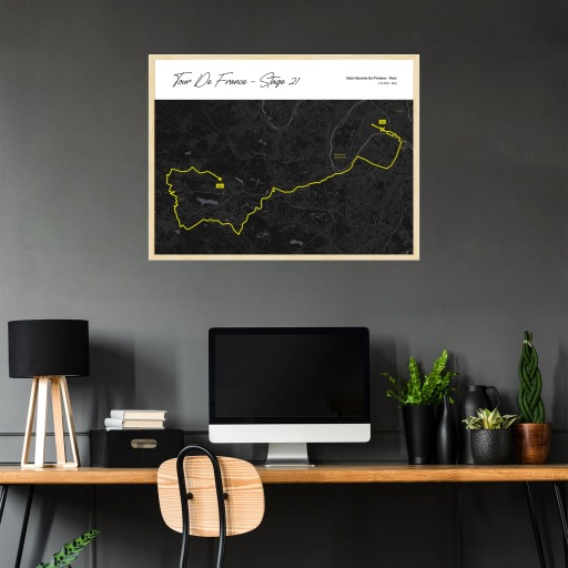 2023 Tour de France Stage 21 Poster - Route Map 3