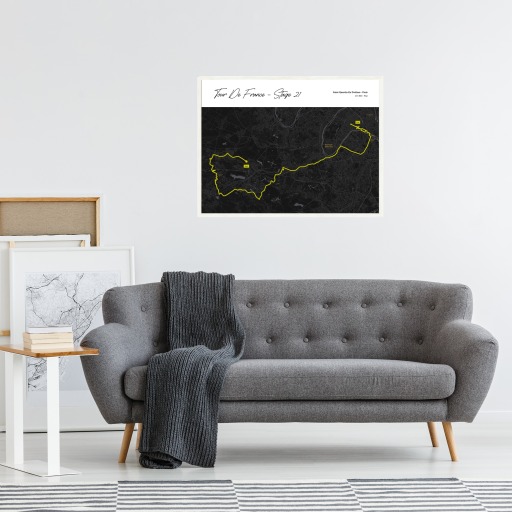 2023 Tour de France Stage 21 Poster - Route Map 5