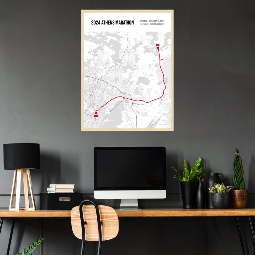 2024 Athens Marathon Poster - Route Map 4