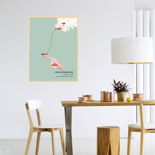 Catalina Channel Swim Poster - Route Map 3