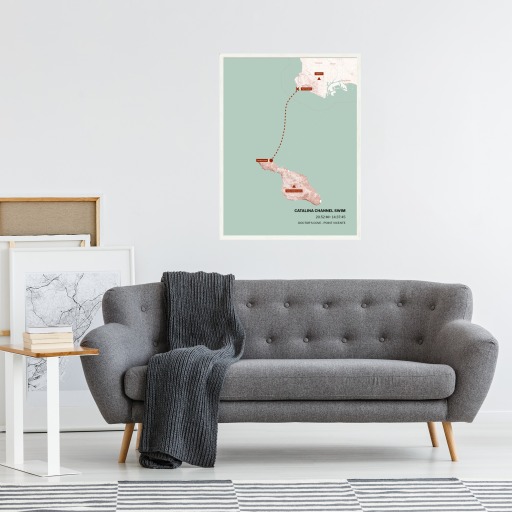 Catalina Channel Swim Poster - Route Map 4