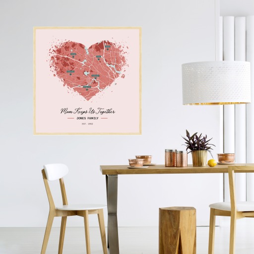 Mother's Day Family Poster - Street Map 6