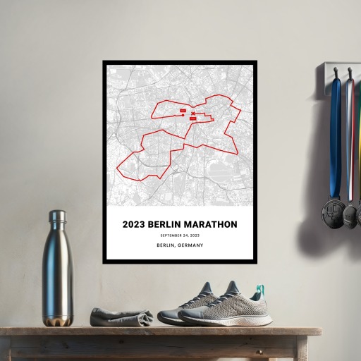 2023 Berlin Marathon Poster - Route Map 3