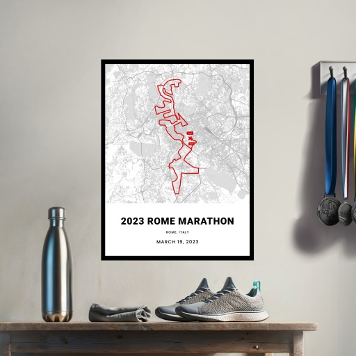2023 Rome Marathon Poster - Route Map 3
