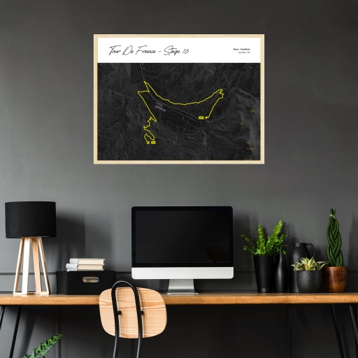 2023 Tour de France Stage 16 Poster - Route Map 3