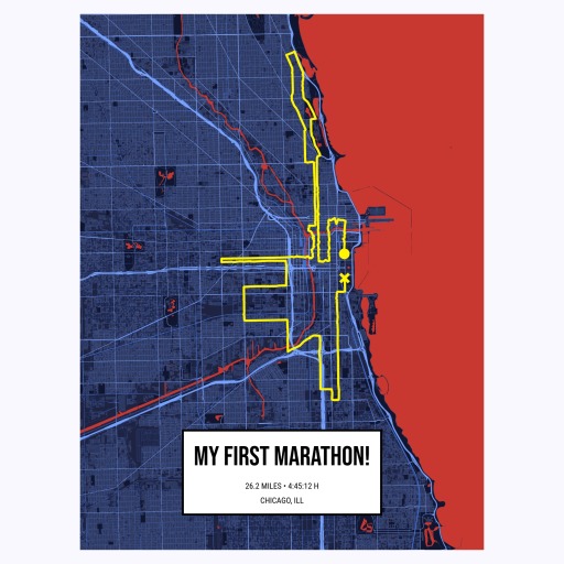 My First Marathon Poster - Route Map 1