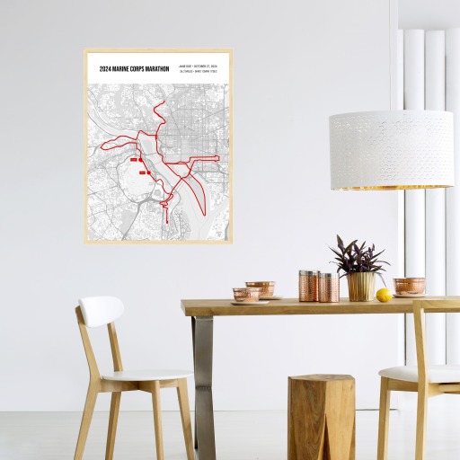 2024 Marine Corps Marathon Poster - Route Map 5