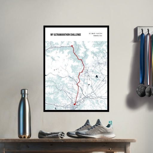 My Ultramarathon Challenge Poster - Route Map 3