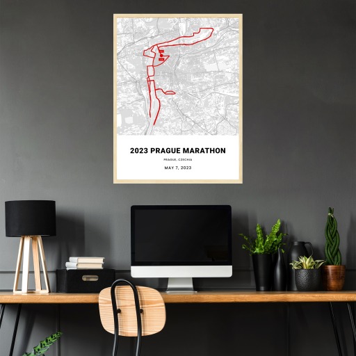 2023 Prague Marathon Poster - Route Map 4
