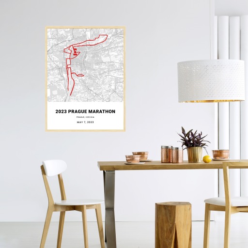 2023 Prague Marathon Poster - Route Map 5