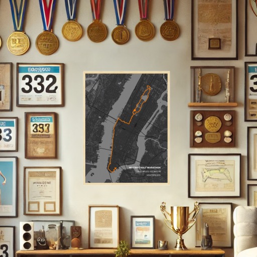 My First Half Marathon Poster - Route Map 2
