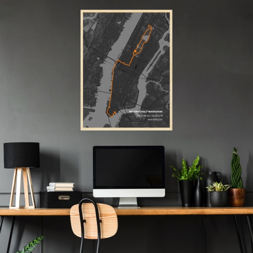 My First Half Marathon Poster - Route Map 4