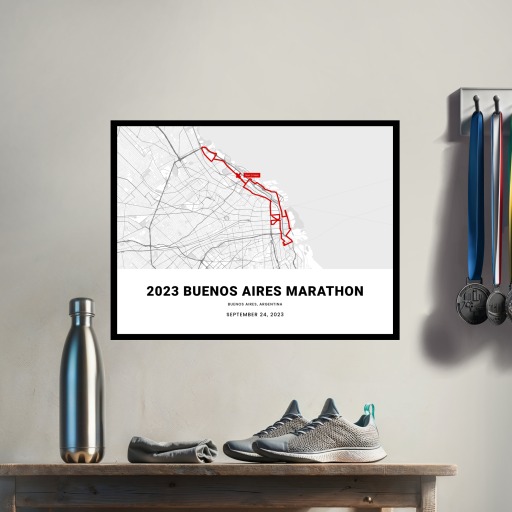 2023 Buenos Aires Marathon Poster - Route Map 3