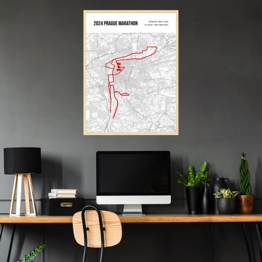 2024 Prague Marathon Poster - Route Map 4