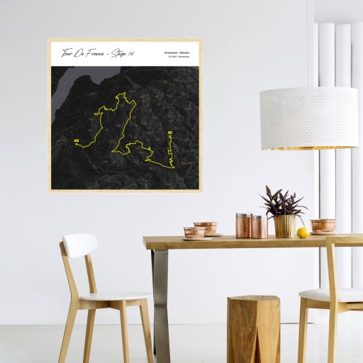 2023 Tour de France Stage 14 Poster - Route Map 4