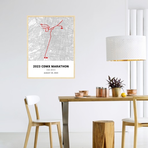 2023 Mexico City Marathon Poster - Route Map 5