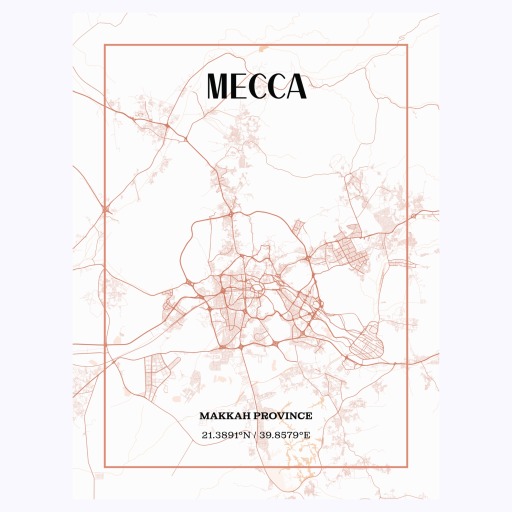 Mecca Poster - Street Map 1