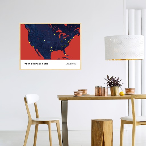 Our North America Locations Map Poster - Street Map 3