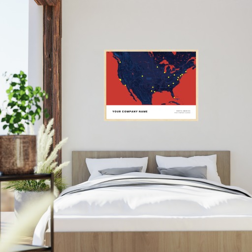 Our North America Locations Map Poster - Street Map 5