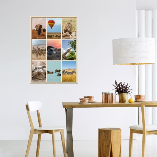 African Safari Poster - Photo Collage Print 3