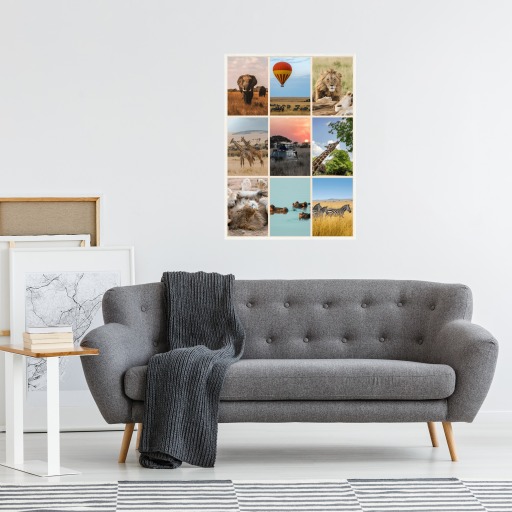 African Safari Poster - Photo Collage Print 4