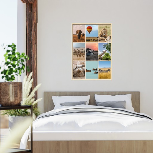 African Safari Poster - Photo Collage Print 5