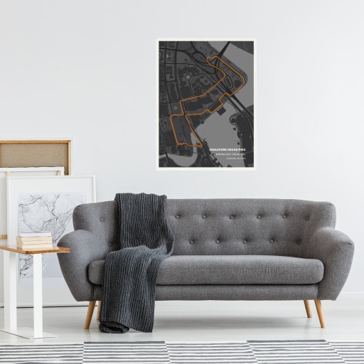 Singapore Grand Prix Poster - Track Map 5