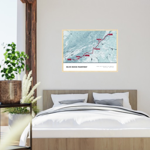 Our Blue Ridge Parkway Road Trip Poster - Route Map 5