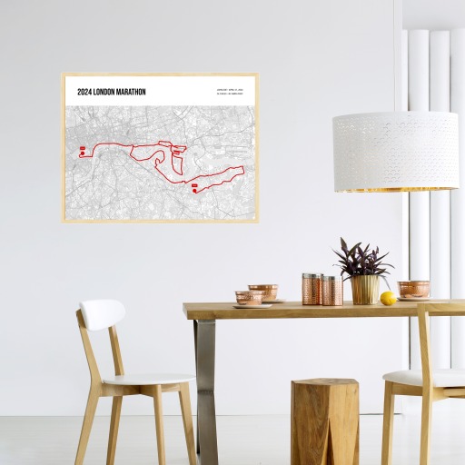 2024 London Marathon Poster - Route Map 5