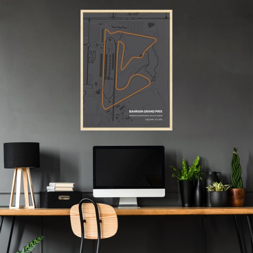 Bahrain Grand Prix Poster - Track Map 3