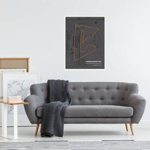 Bahrain Grand Prix Poster - Track Map 5